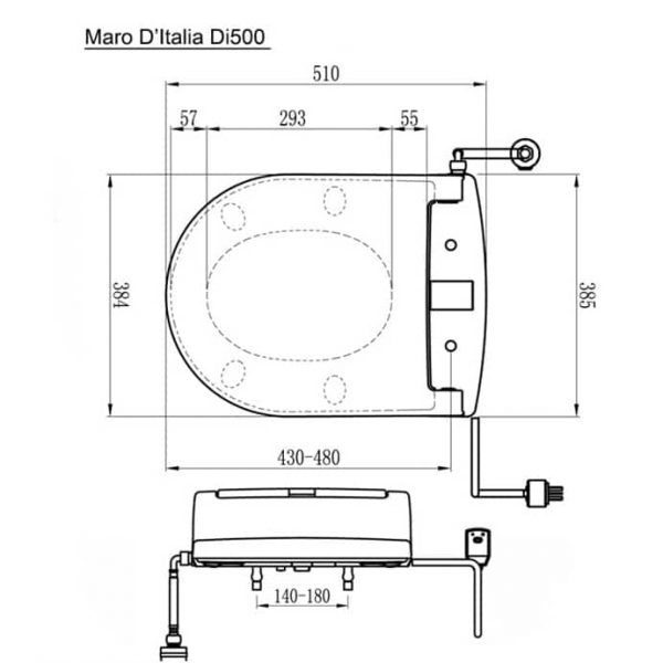 maro di500 technische tekening montage