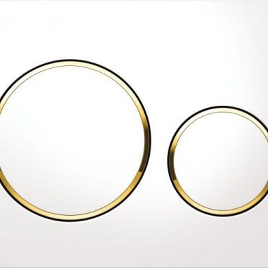Geberit Sigma20 bedieningspaneel, wit-goud - 115882KK1
