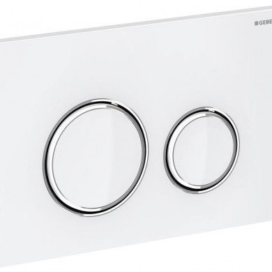 Geberit Sigma21 bedieningspaneel, glas wit - 115884SI1